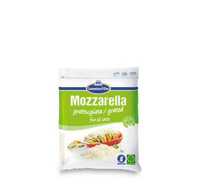 Mozzarella Grated made by GOLDSTEIG shown packaged