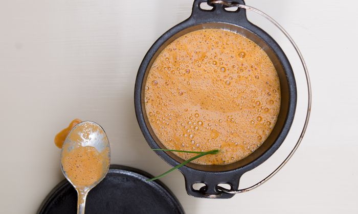 Rezept | Tomaten Petersilienwurzel Suppe mit Butter und Ricotta von GOLDSTEIG