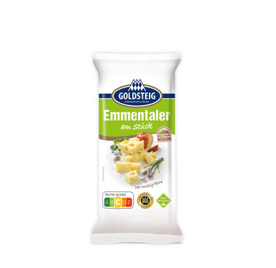 Pezzo di formaggio Emmental di GOLDSTEIG in confezione 